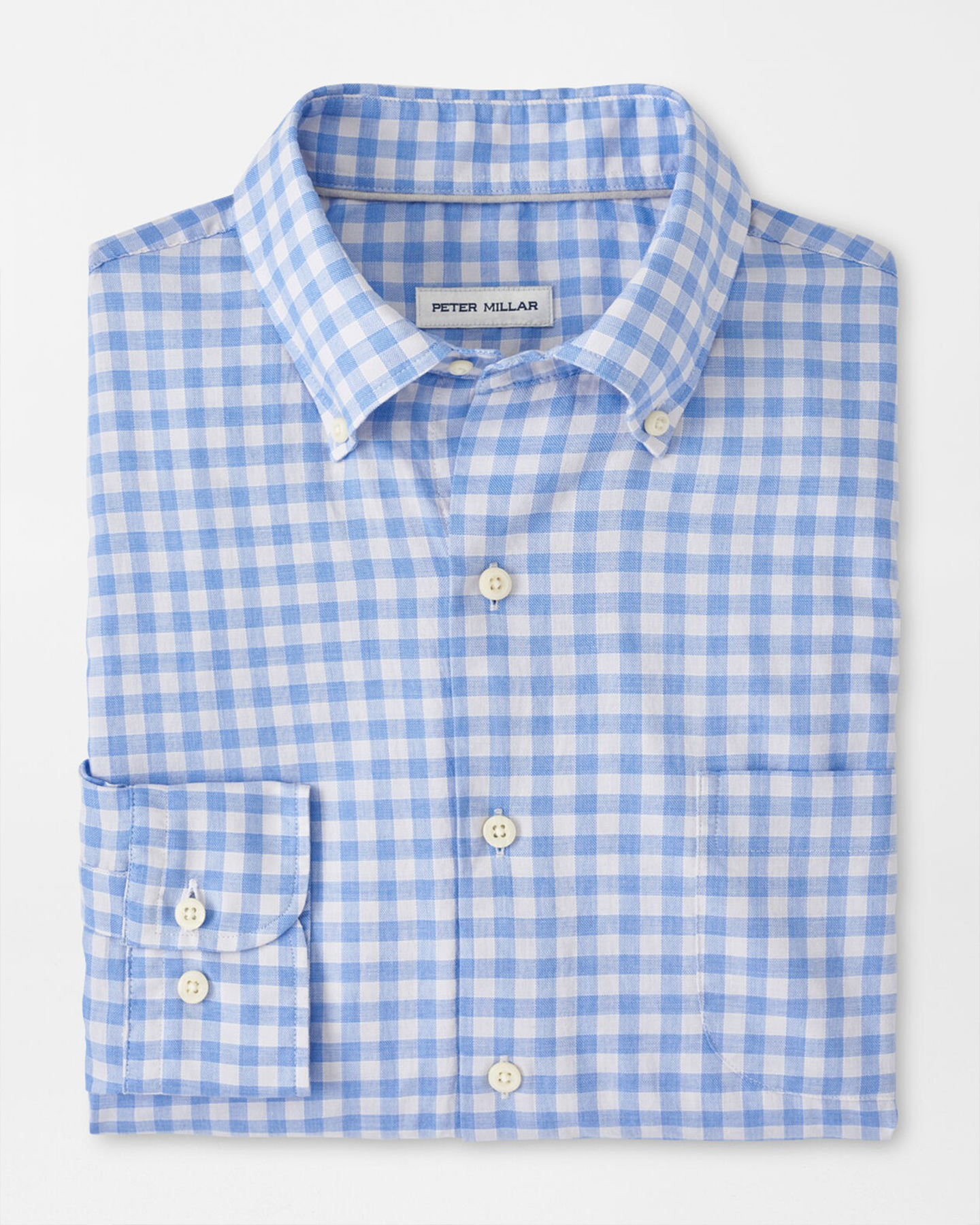 Peter Millar Wallen Cotton Sport Shirt - Cape Blue