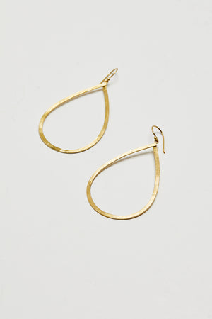 ZURI BRUSHED BRASS EARRINGS