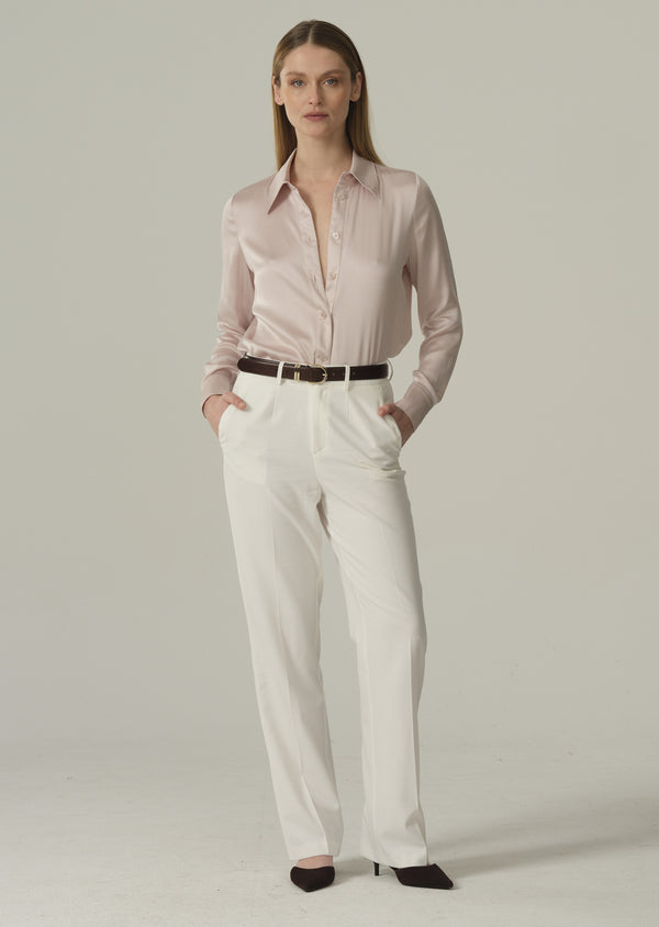 DORI HIGH-WAISTED TROUSER - OFF WHITE