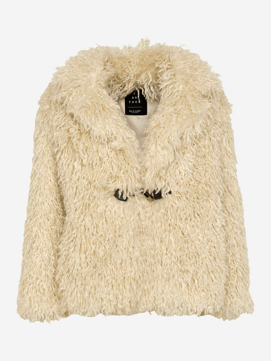 RURI AFGAN INSPIRED FUR SHORT COAT - OFF WHITE