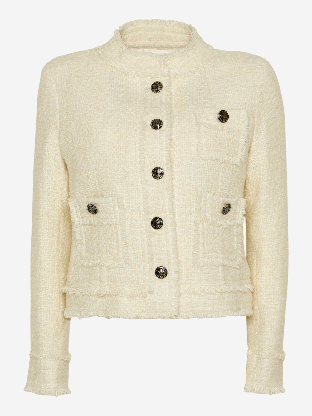 LIGHT CHILI TWEED JACKET - OFF WHITE