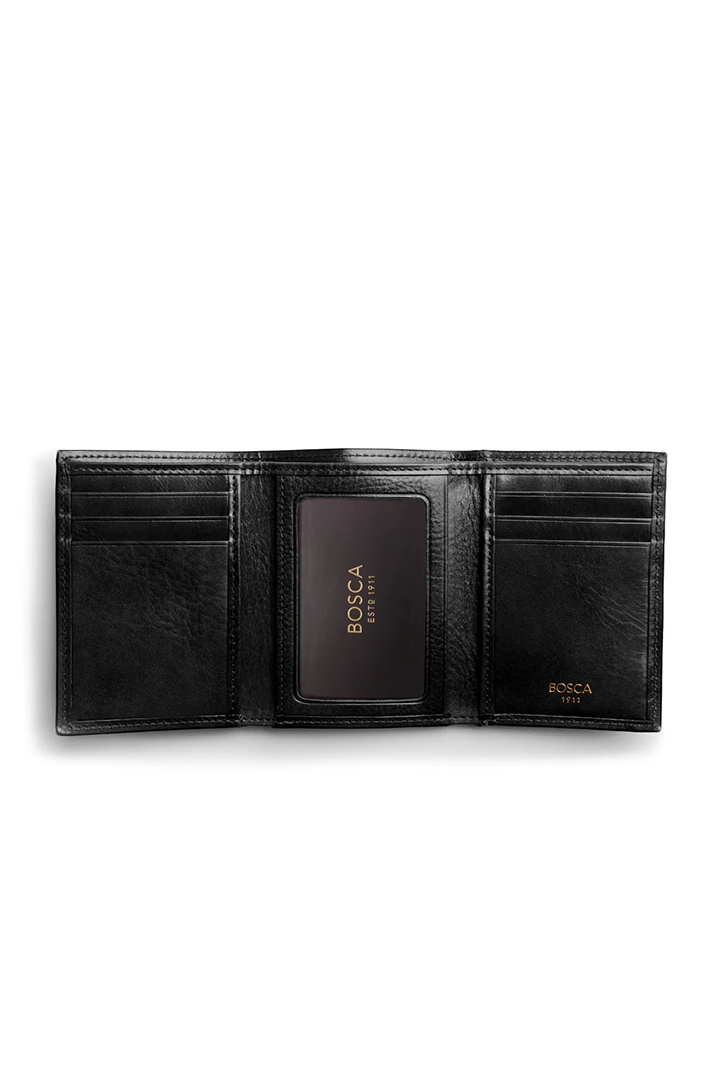 Bosca Men's Dolce Collection Double ID Trifold Wallet