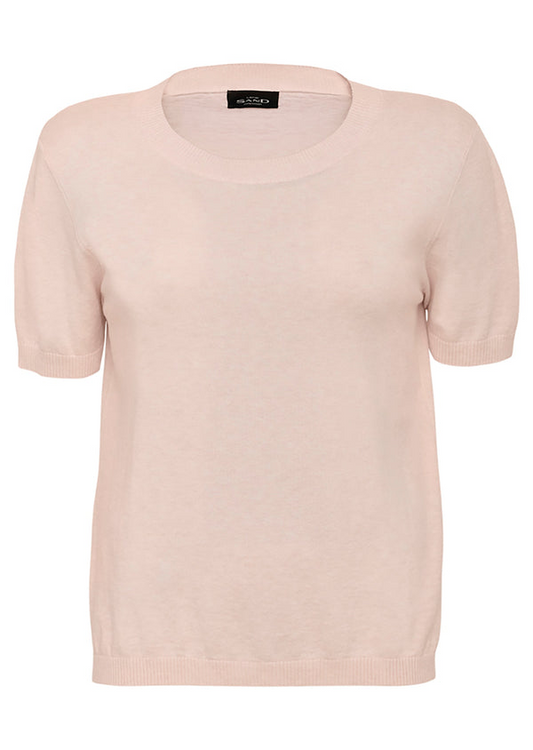 DELMY COTTON CASHMERE TOP - LIGHT PINK