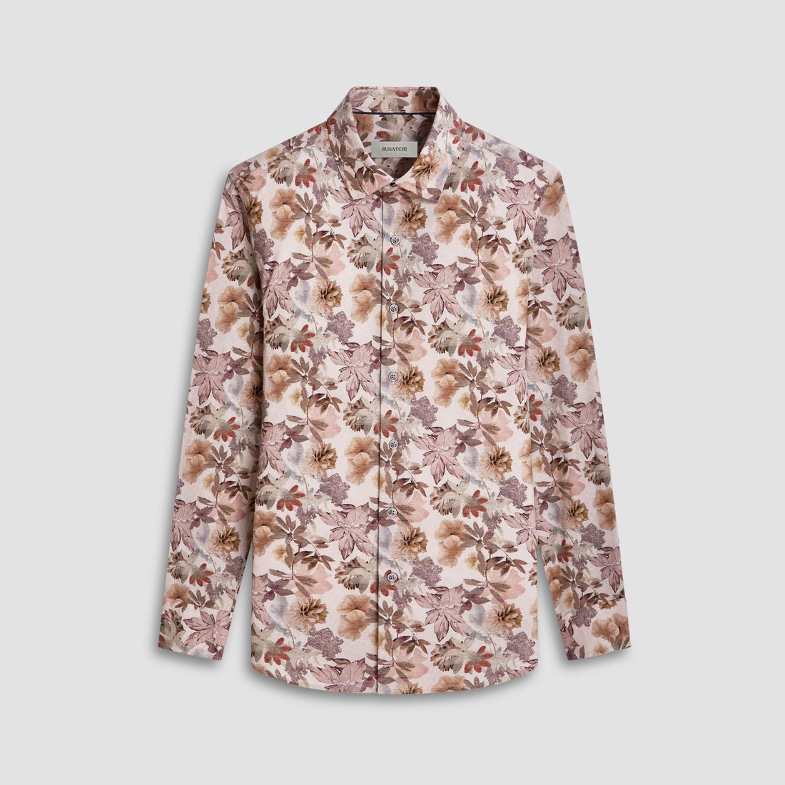 GARDEN PRINT COMFORT STRETCH SHAPED FIT SHIRT - DESERT