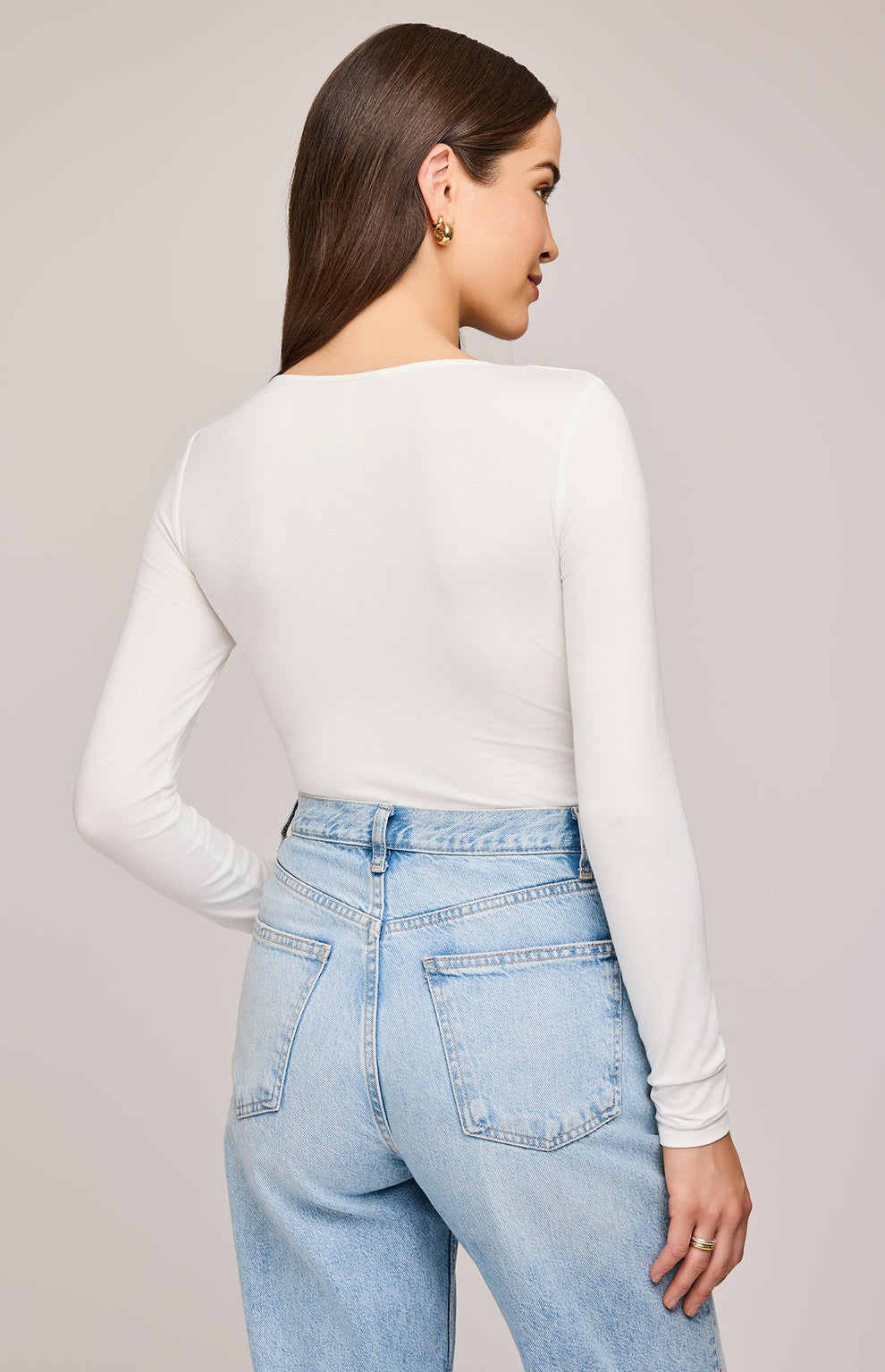 LINETTE LONG SLEEVE TOP - WHITE