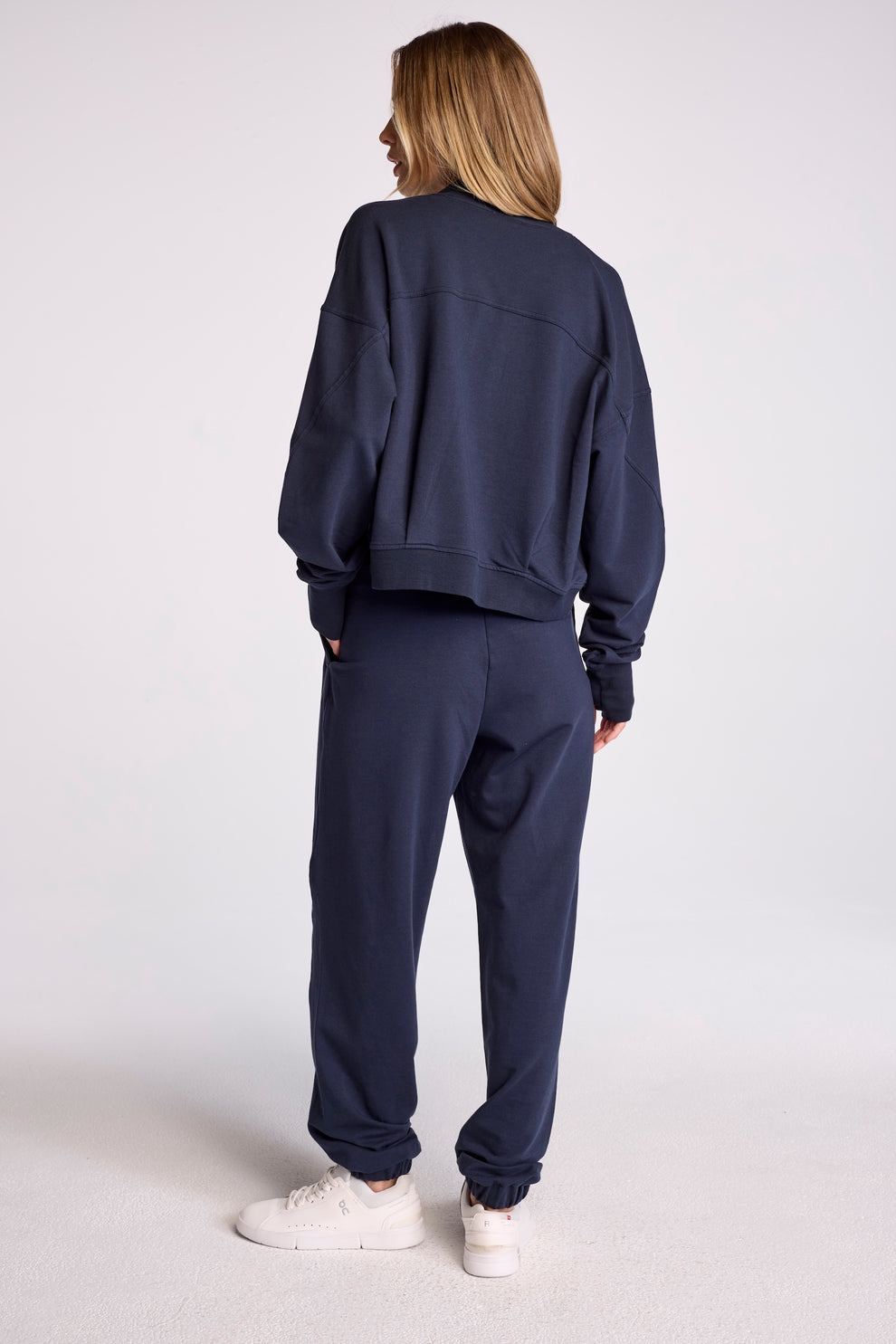 HAYLEN FRENCH TERRY JACKET - NAVY