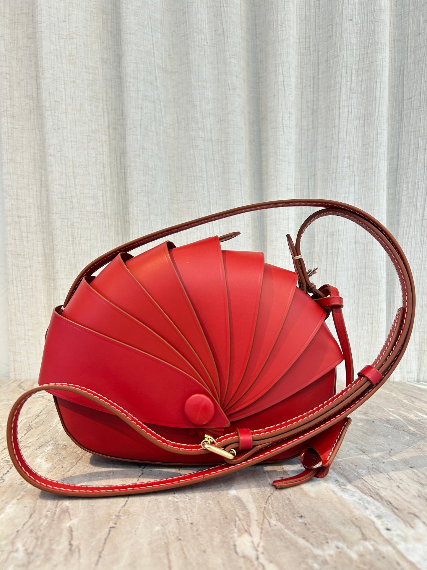 DAPHNE LEATHER PURSE - ROSSO