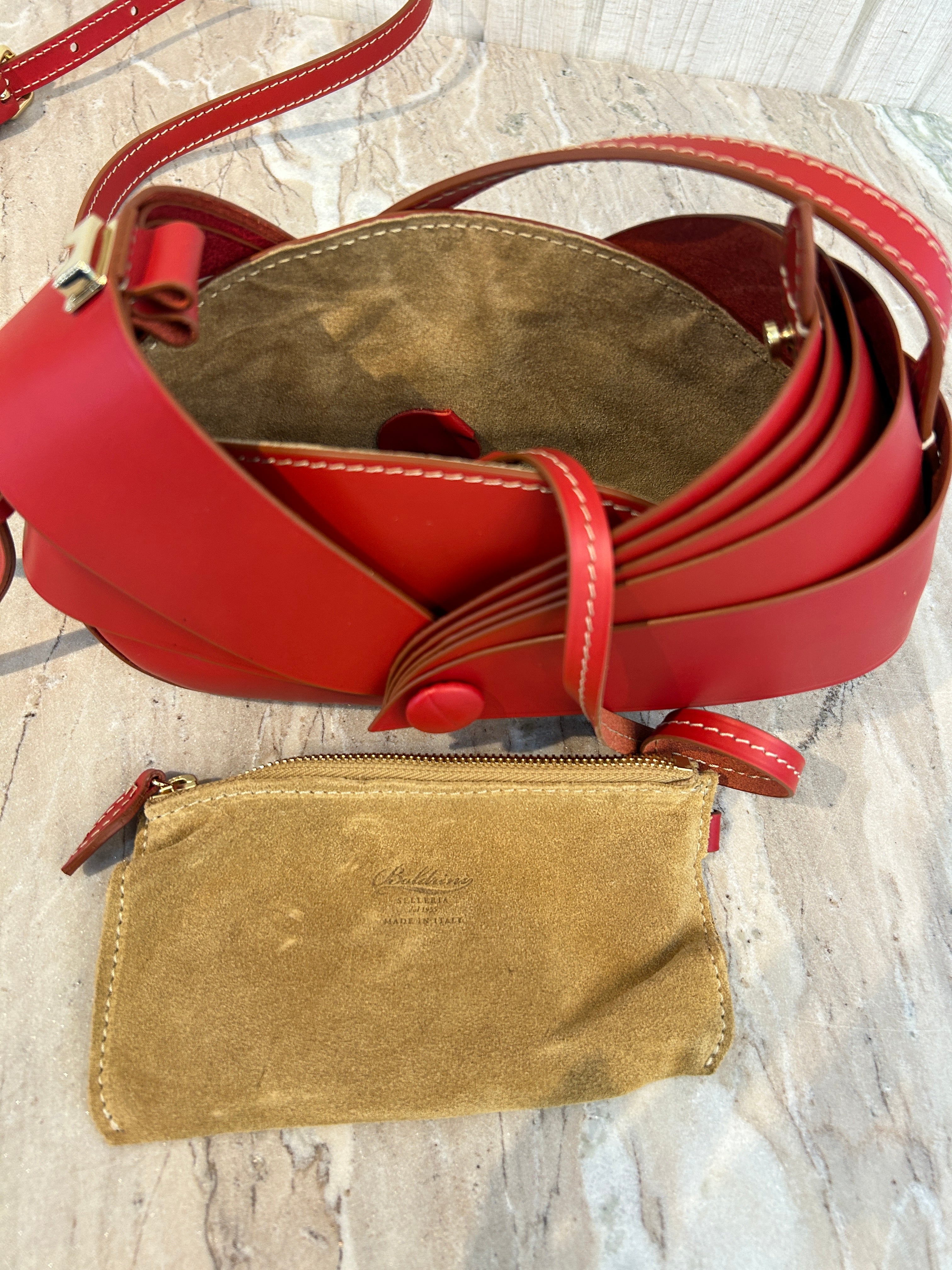 DAPHNE LEATHER PURSE - ROSSO