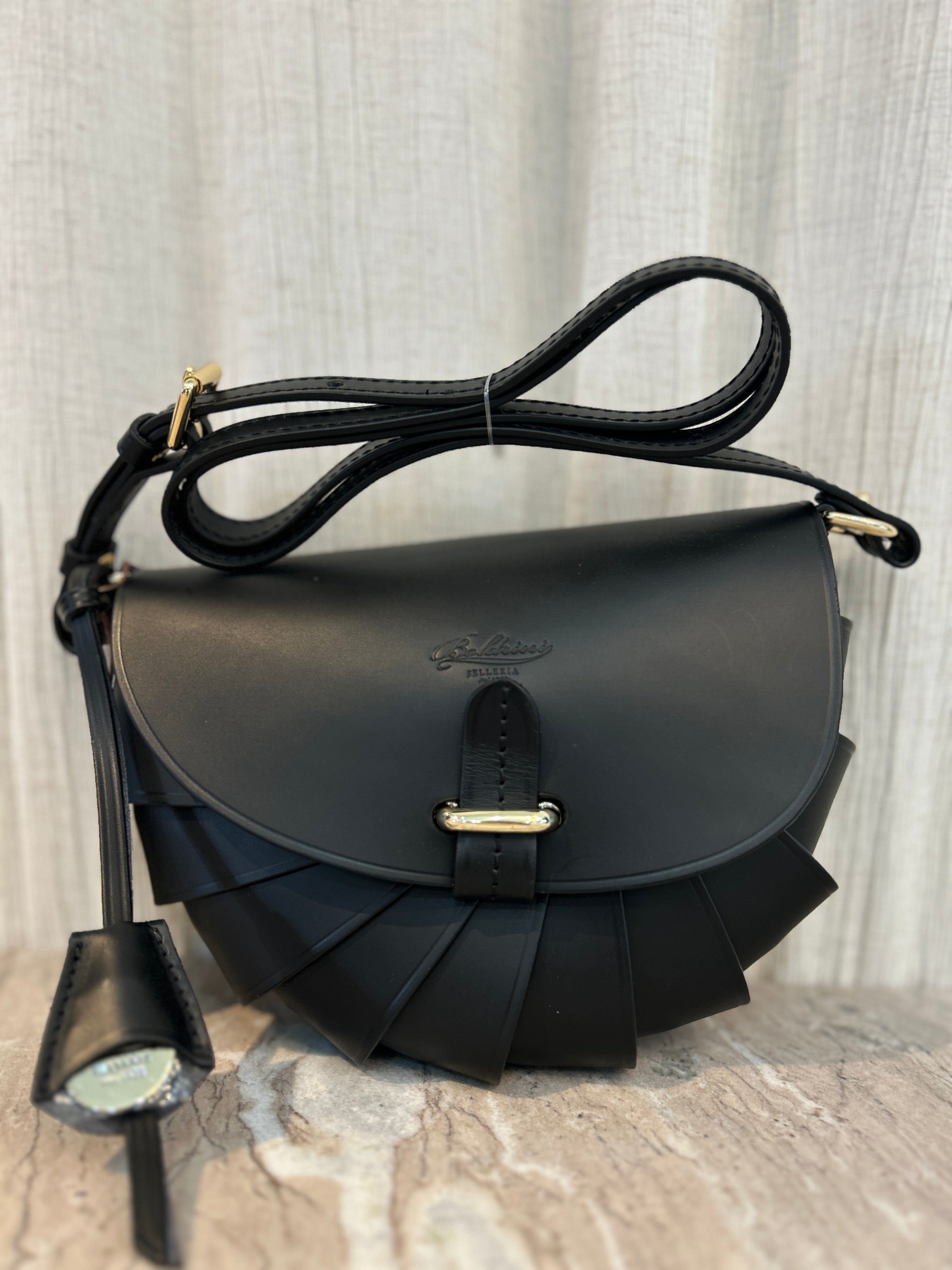 ADINA LEATHER PURSE - NERO