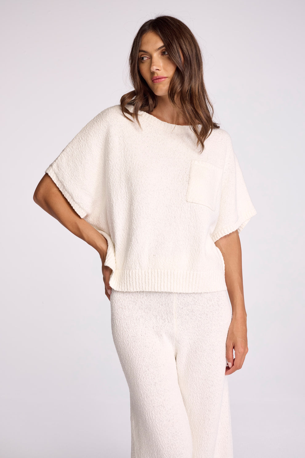 LIAM BOUCLE SWEATER - CREAM