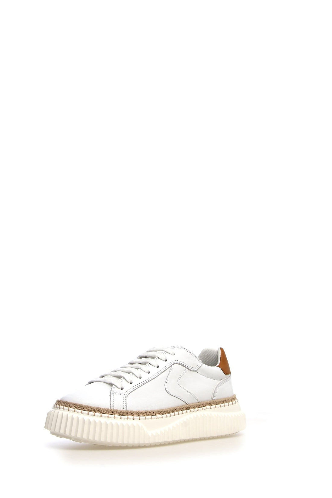 LIPARI CALF LEATHER SNEAKER - WHITE/BROWN