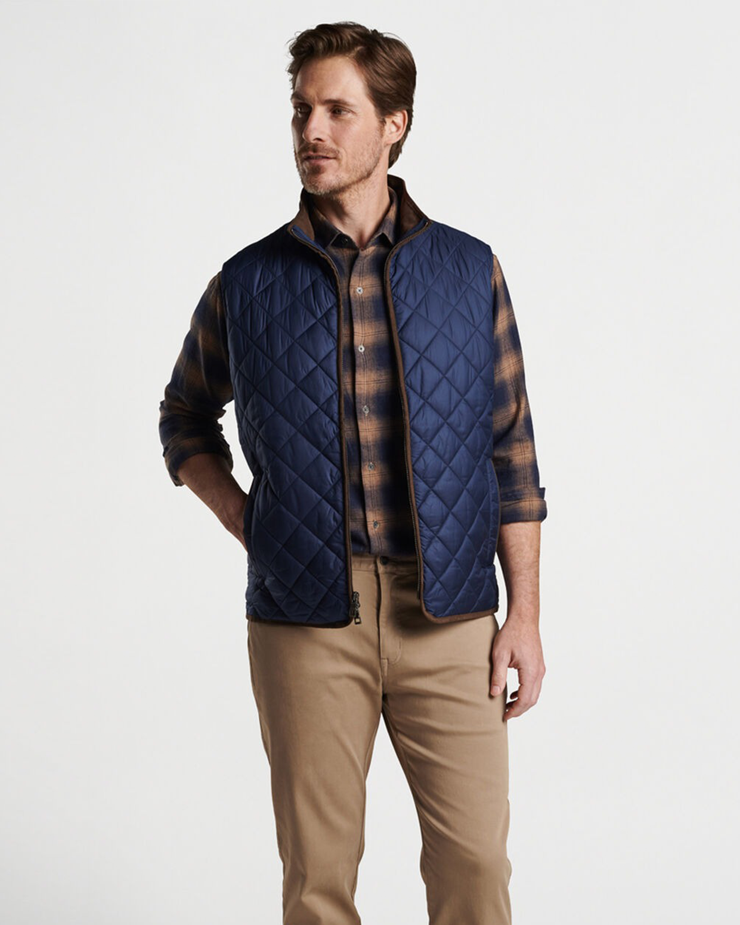 ESSEX QUILTED VEST - NAVY