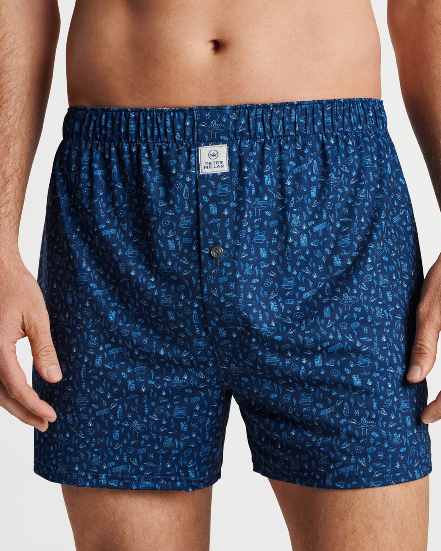 BADLANDS BLUFF PERFORMANCE BOXER SHORT - NAVY