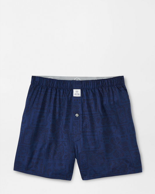 DELOS PAISLEY PERFORMANCE BOXER SHORT - NAVY