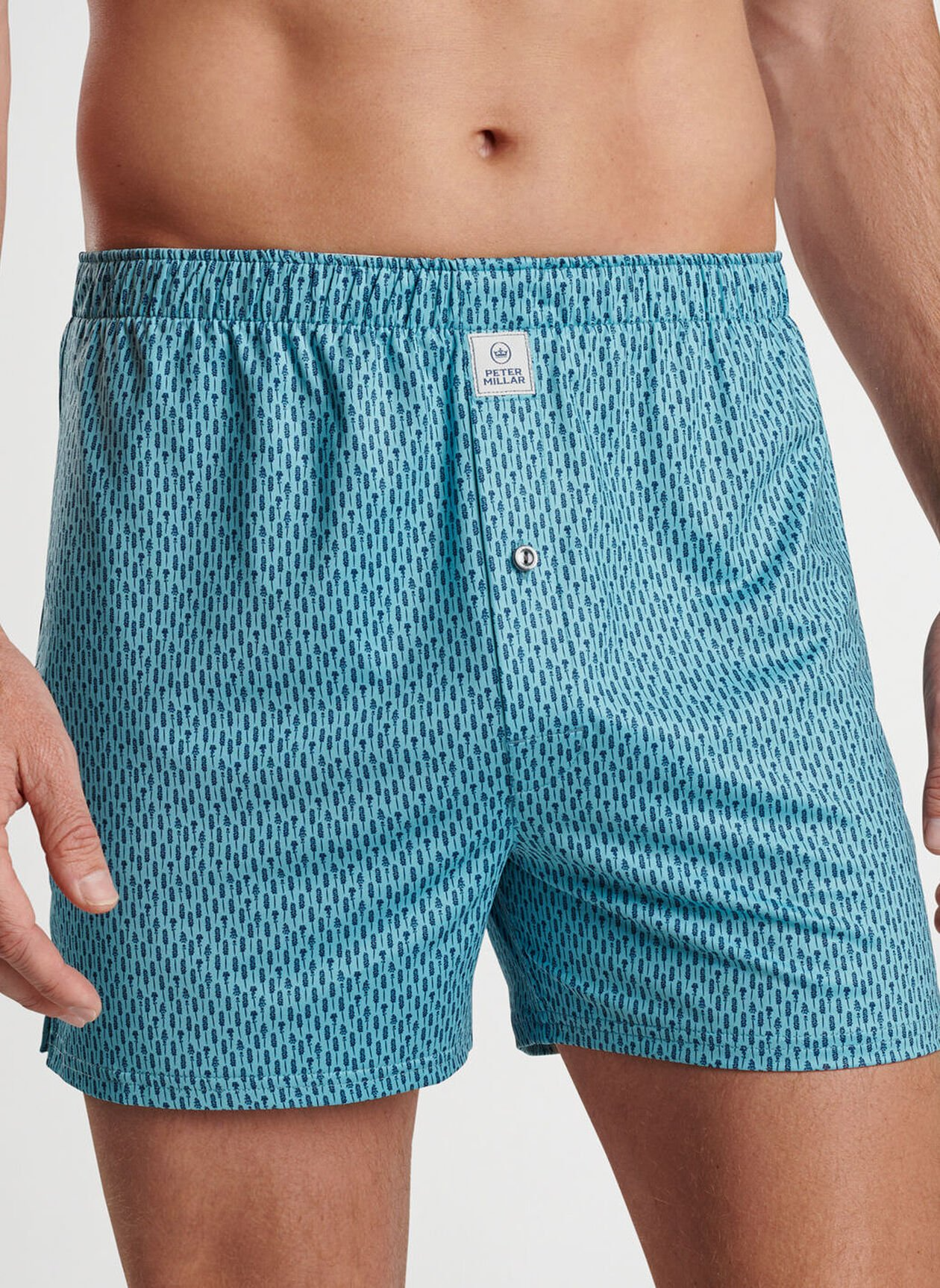 LAVENDER FIELDS PERFORMANCE BOXER SHORT - CYAN