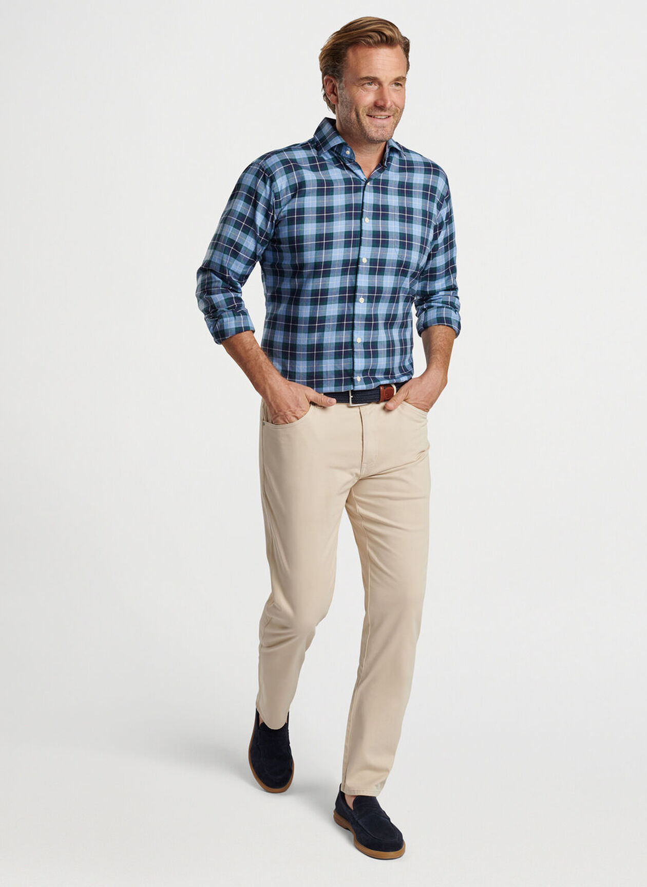 LANGLEY SUMMER SOFT COTTON SHIRT - COTTAGE BLUE