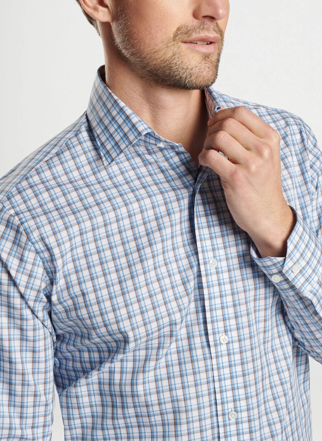 HOWGILL COTTON SHIRT - BROOK BLUE