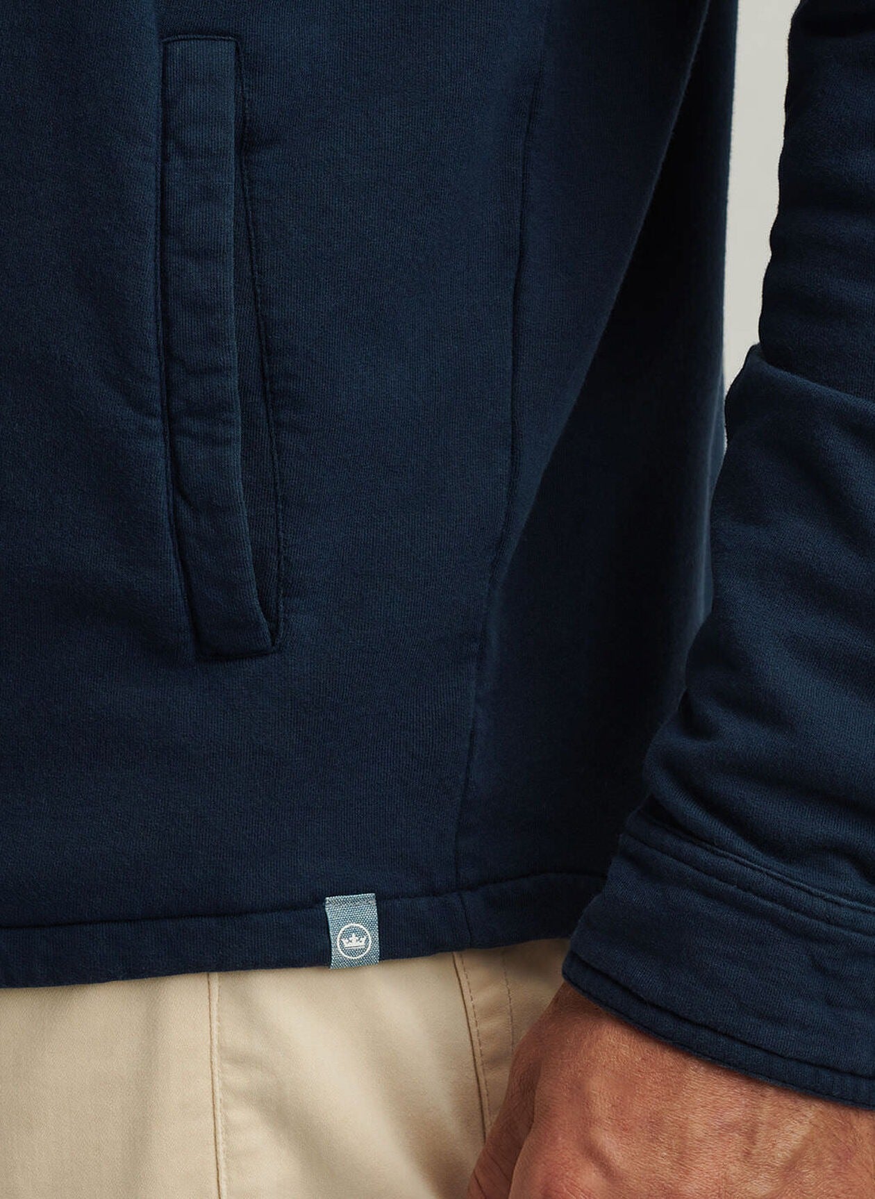 LAVA WASH FLEECE KNIT SHIRT JACKET - NAVY