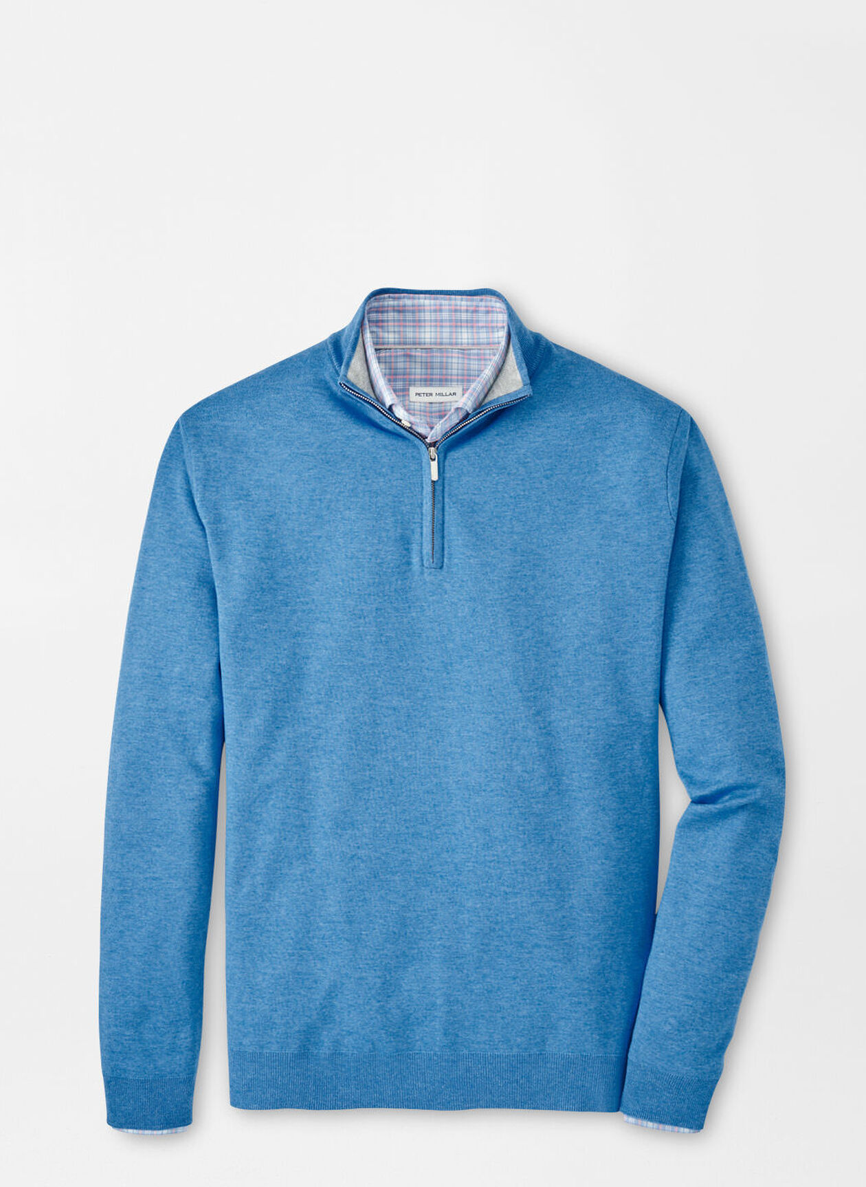 COOLSPUN COTTON 1/4 ZIP SWEATER - BLUE POPPY