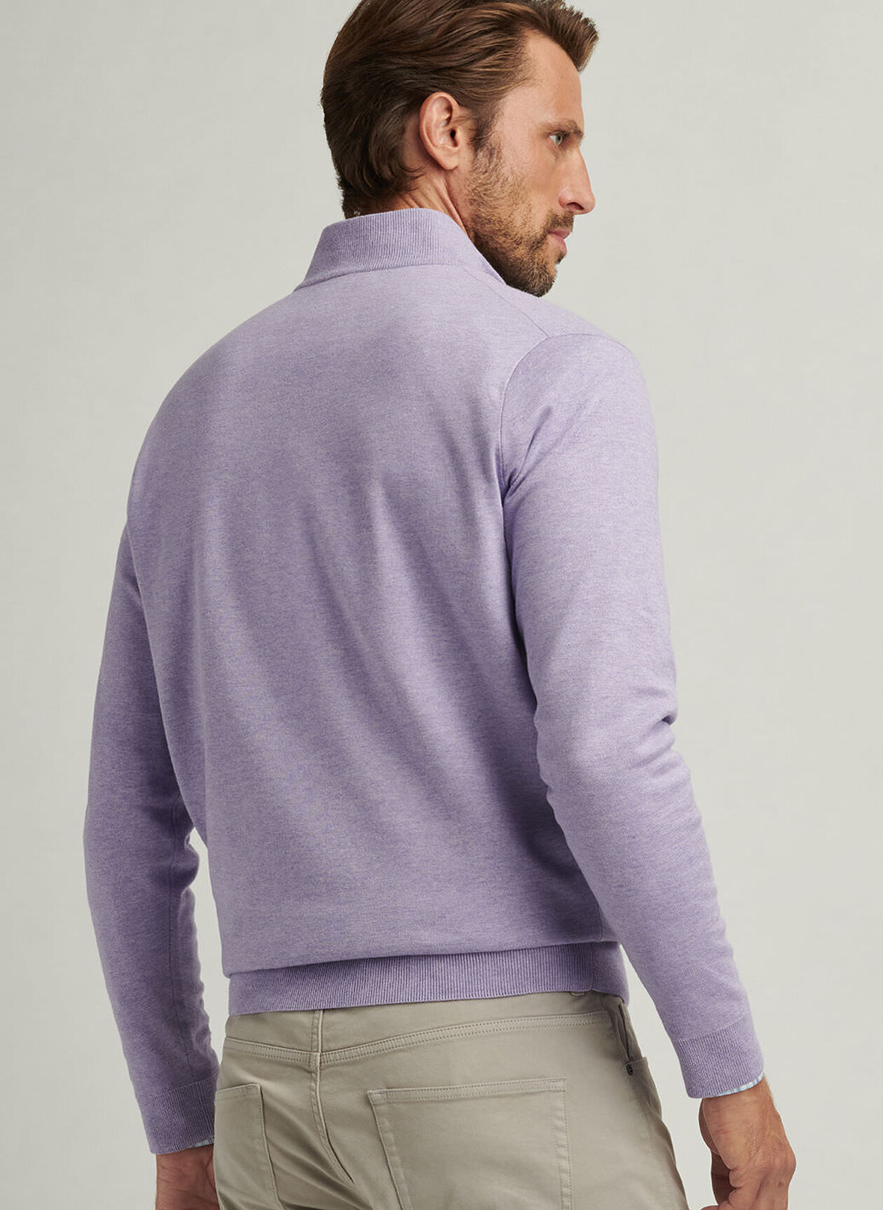 COOLSPUN COTTON 1/4 ZIP SWEATER - WILDFLOWER