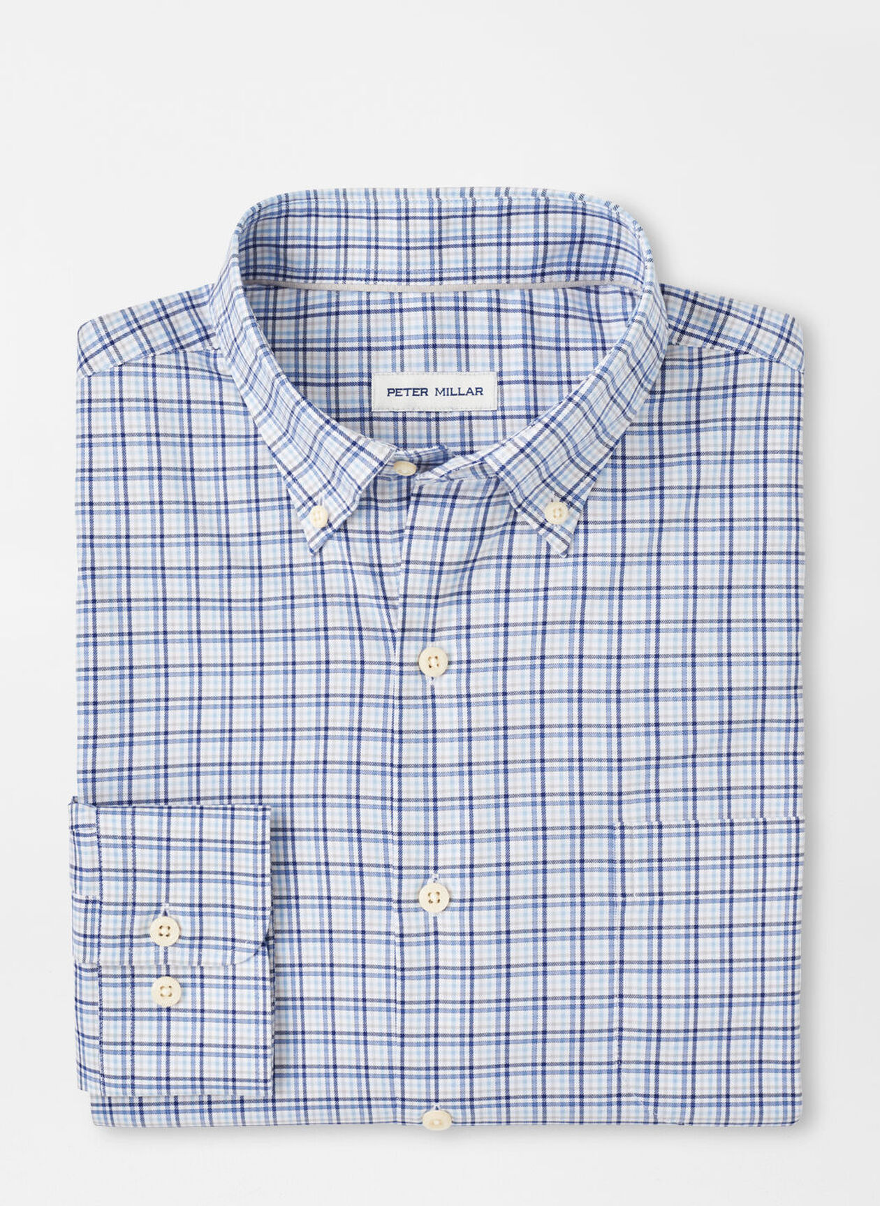 ALBERT CROWN LITE COTTON STRETCH SHIRT - BLUE FREESIA