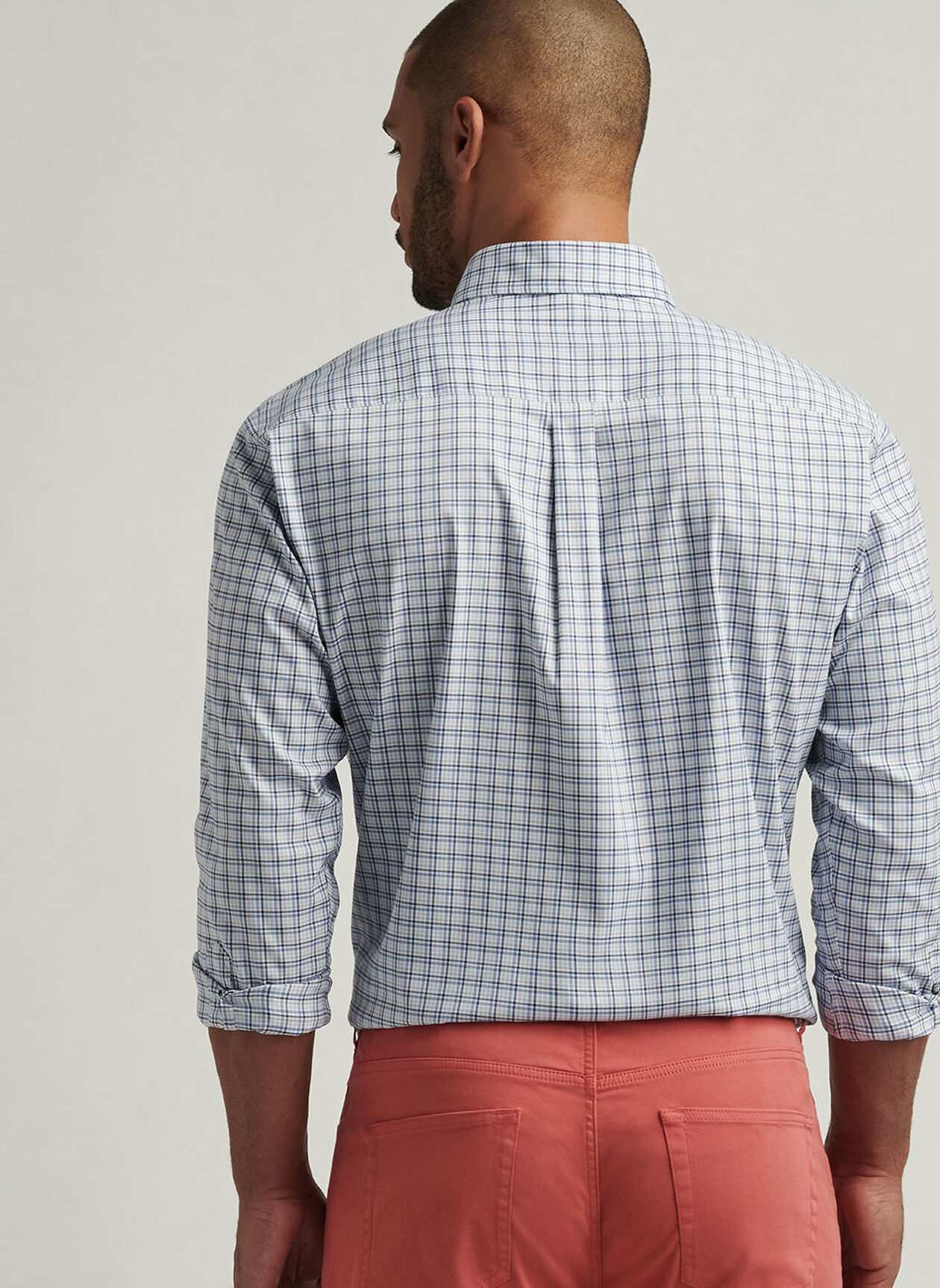 ALBERT CROWN LITE COTTON STRETCH SHIRT - BLUE FREESIA