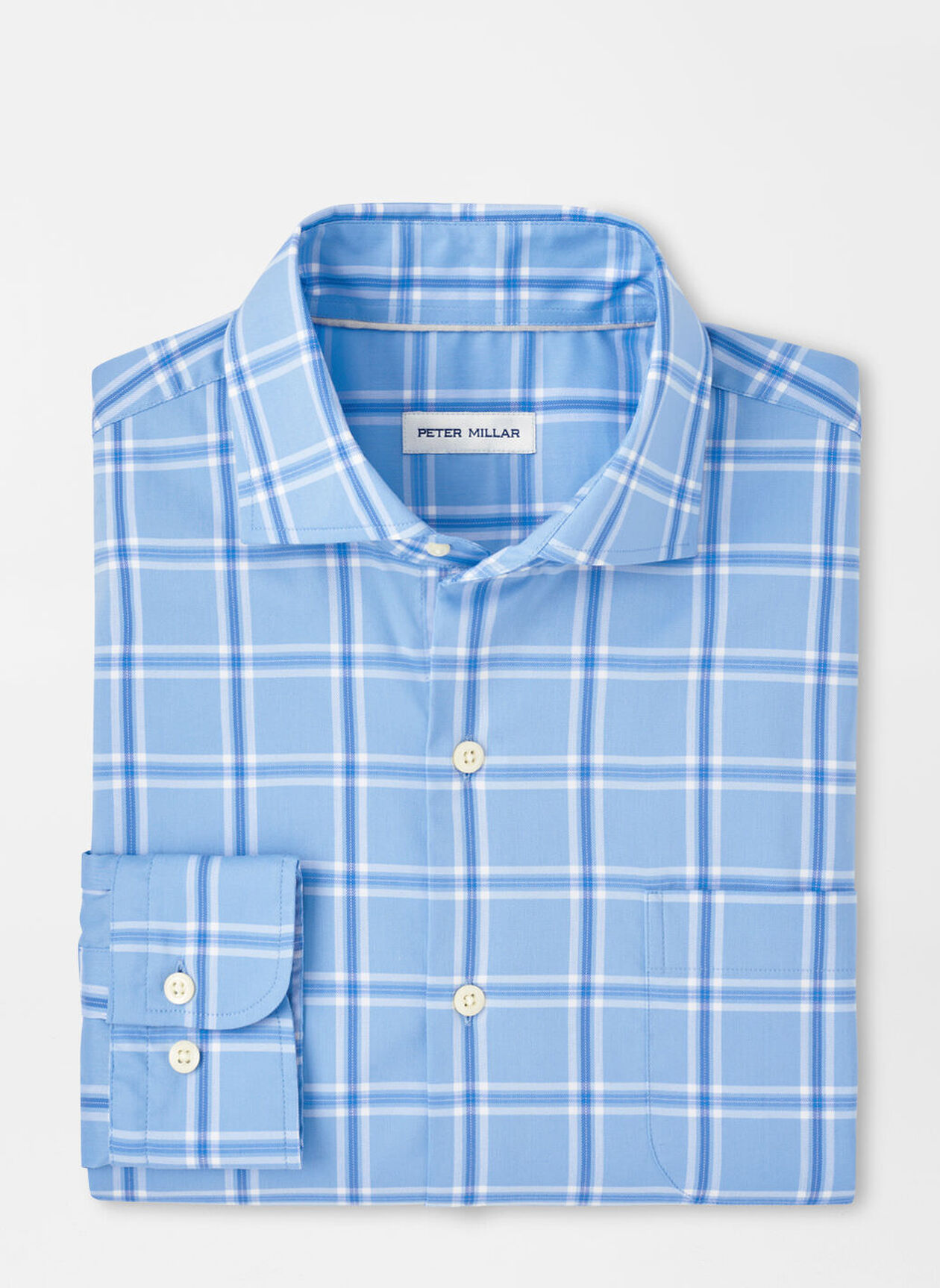 ULLSWATER CROWN LITE COTTON STRETCH SHIRT - COTTAGE BLUE