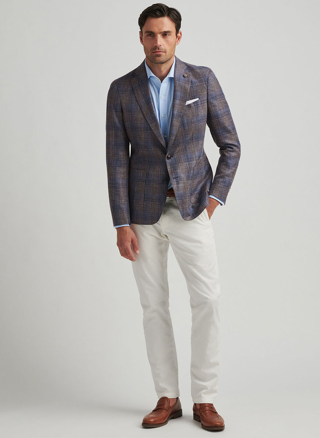 DAWSON PLAID SOFT JACKET - ESPRESSO