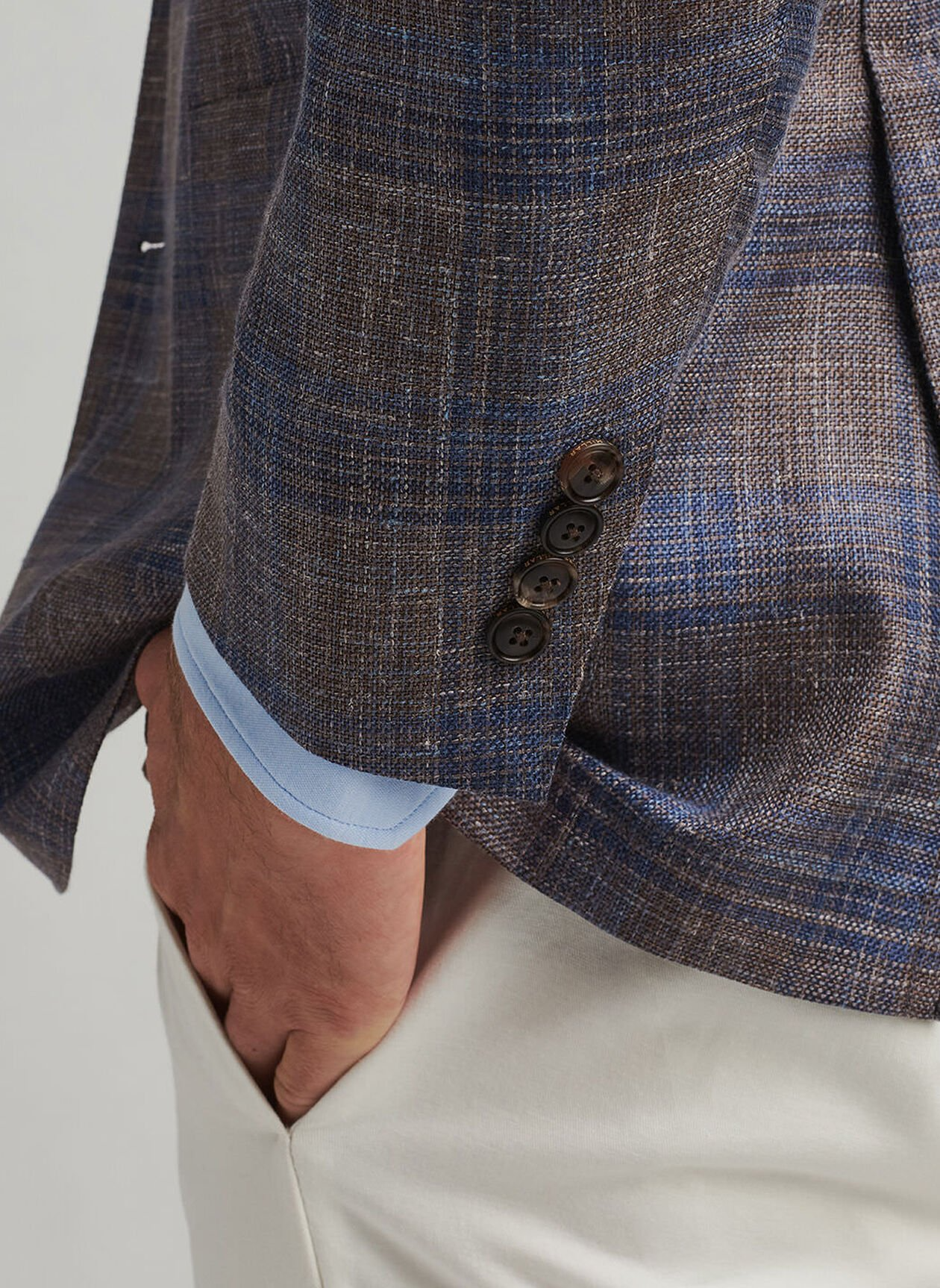 DAWSON PLAID SOFT JACKET - ESPRESSO