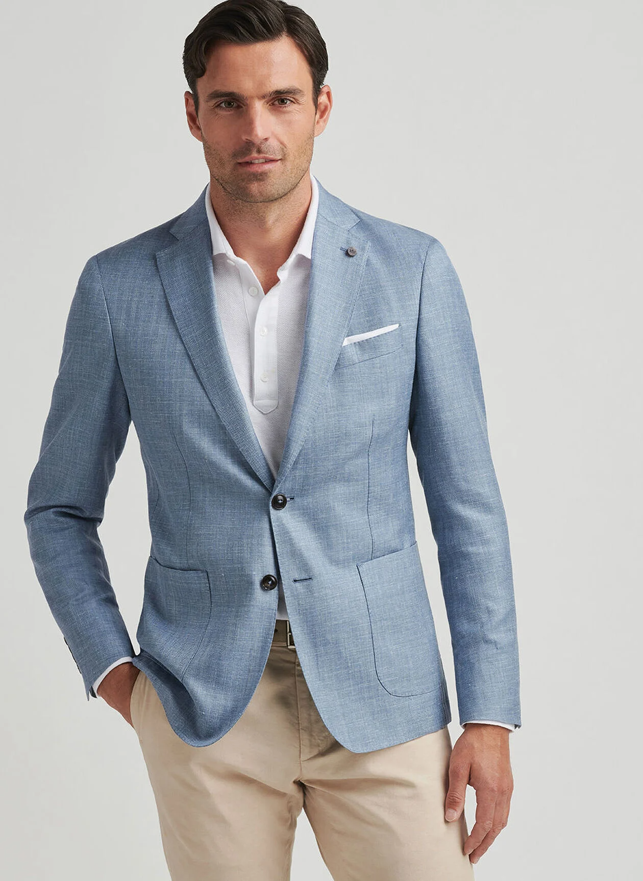 GAVIN HERRINGBONE SOFT JACKET - ANGELITE