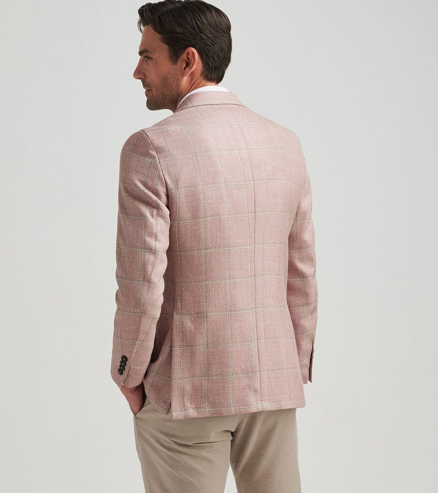 SONOMA WINDOWPANE SOFT JACKET - PINK CREPE