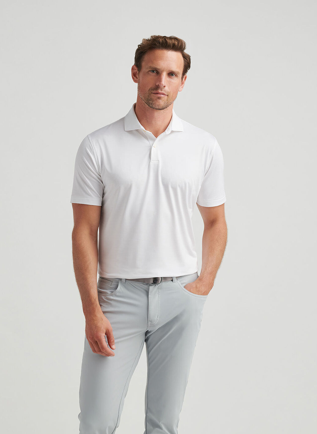 EMPIRE PERFORMANCE JERSEY POLO - WHITE