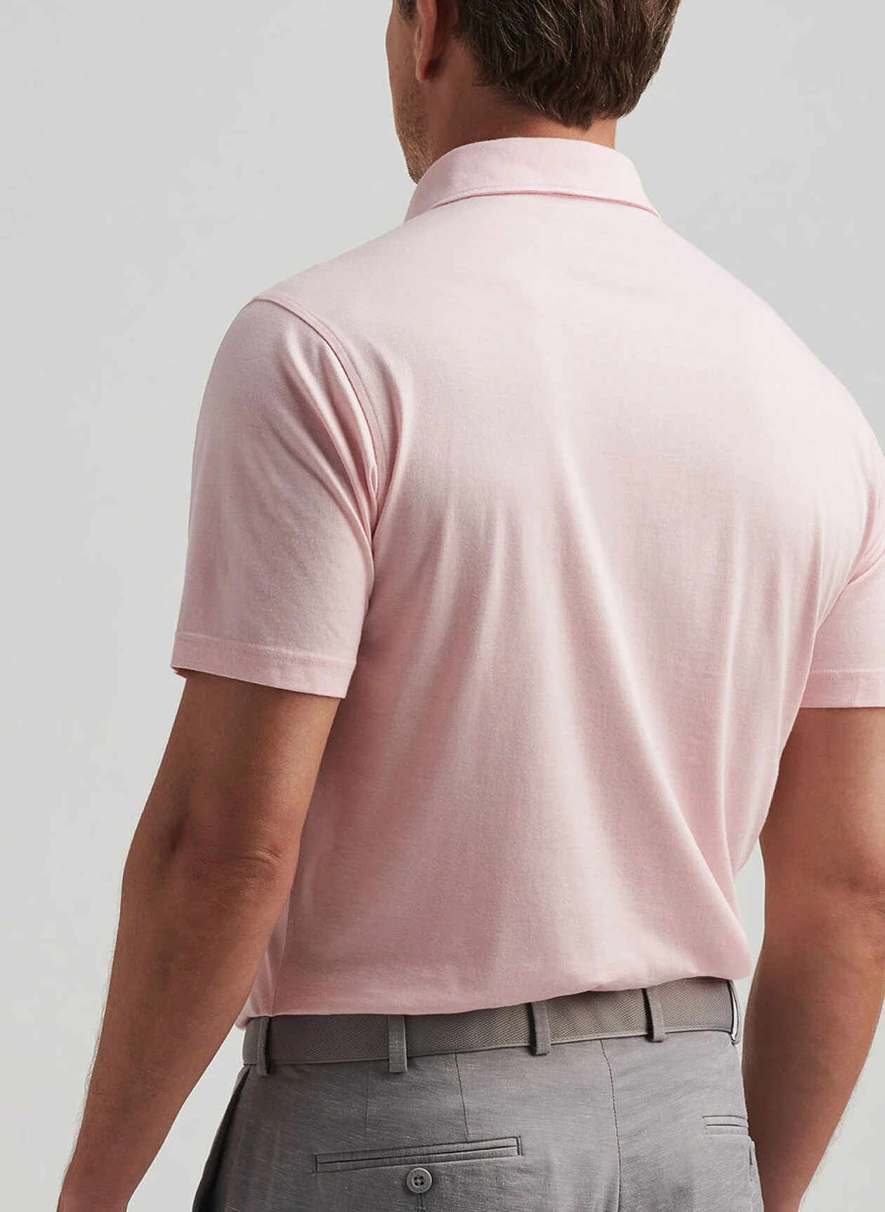 EXCURSIONIST FLEX SHORT SLEEVE POLO - PINK CREPE