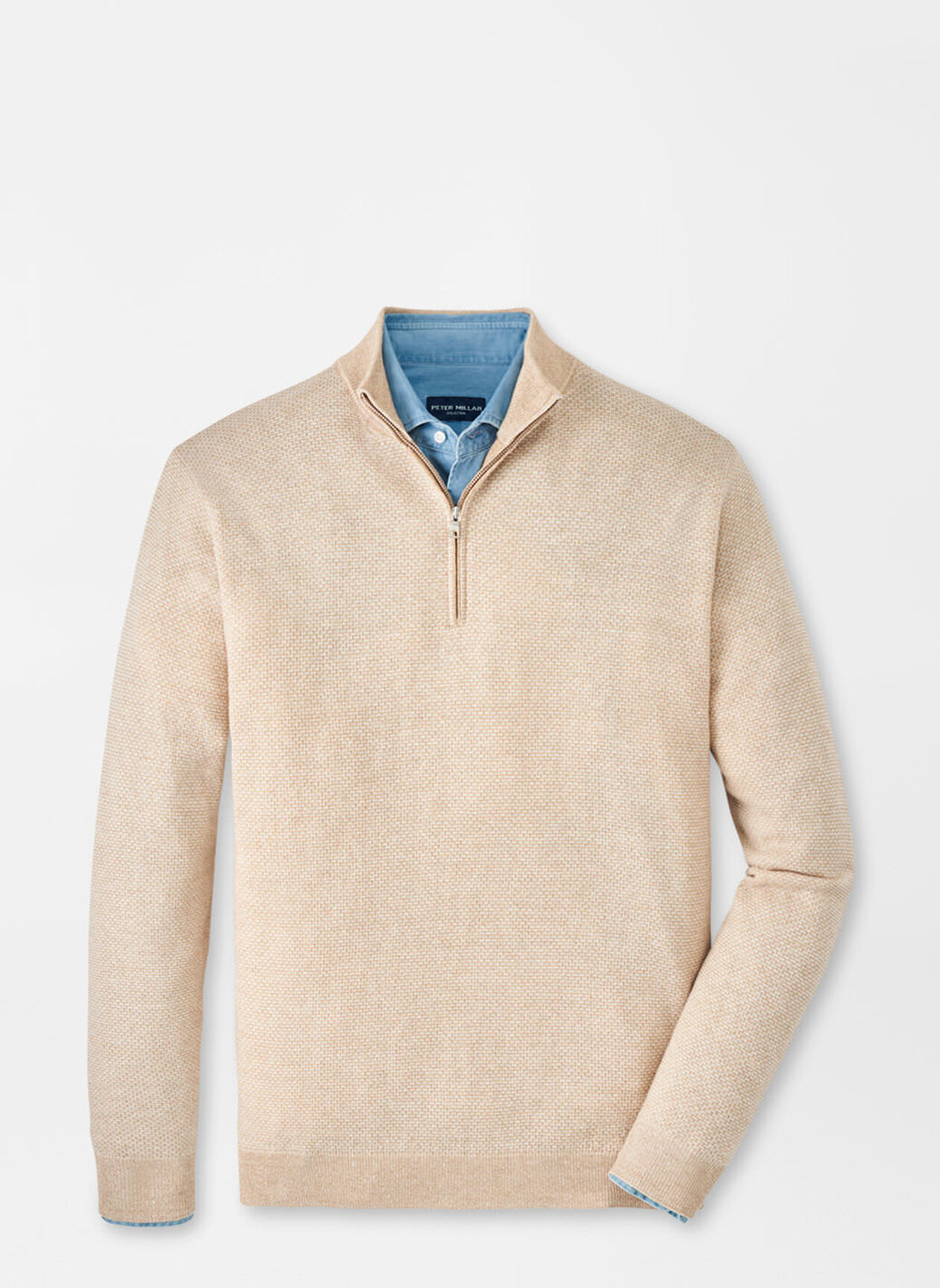 ASHLAND 1/4 ZIP SWEATER - CHESHIRE BROWN