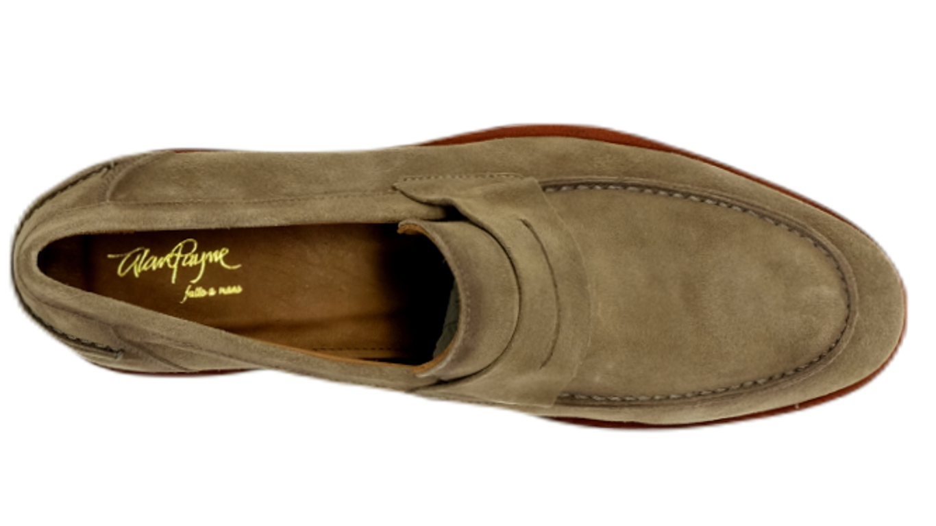 NAPLES SUEDE PENNY LOAFER - GREIGE