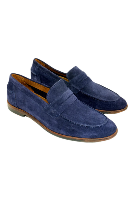 NAPLES SUEDE PENNY LOAFER - BLUE