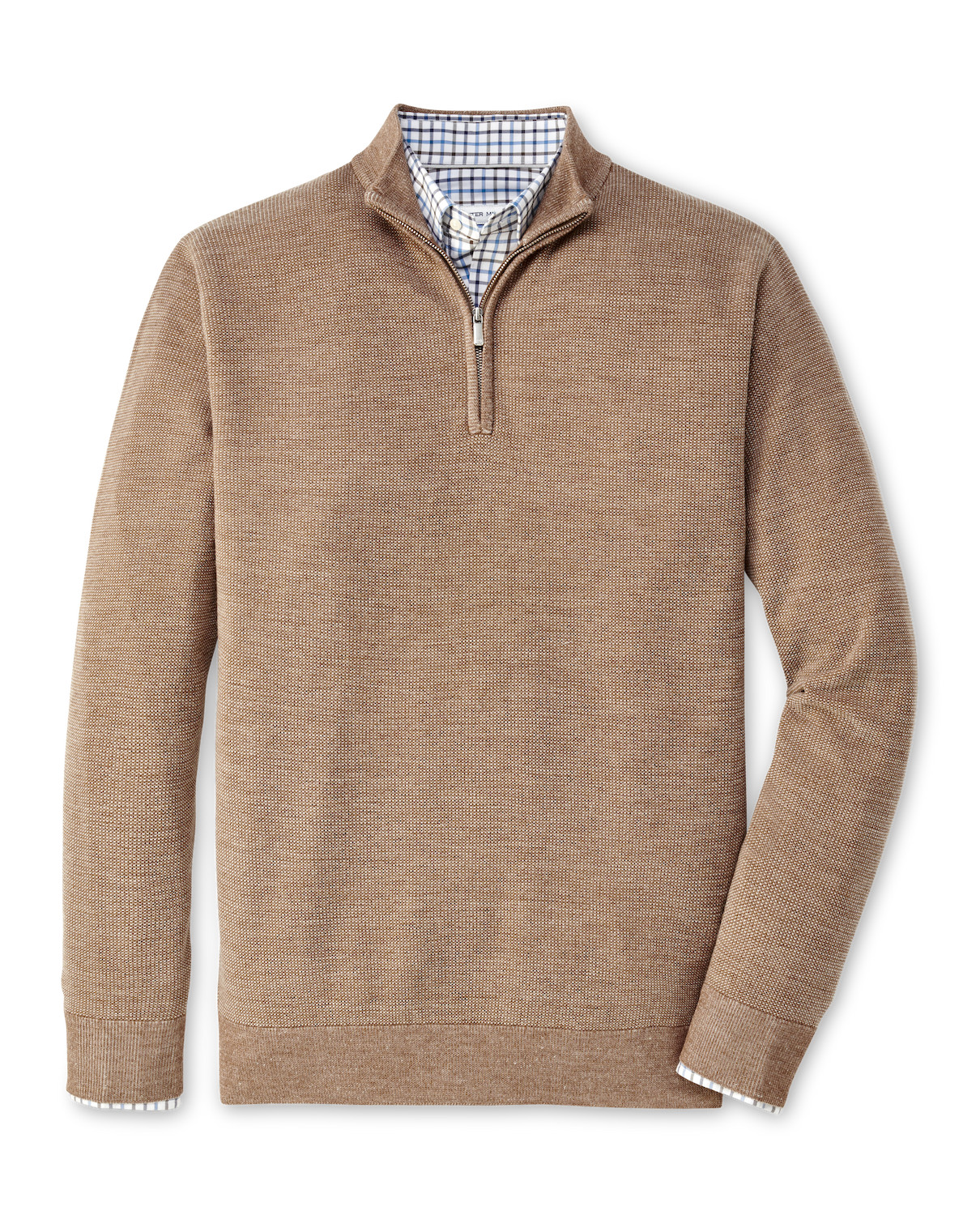 BREAKER BIRDSEYE 1/4 ZIP SWEATER - IRISH CREAM