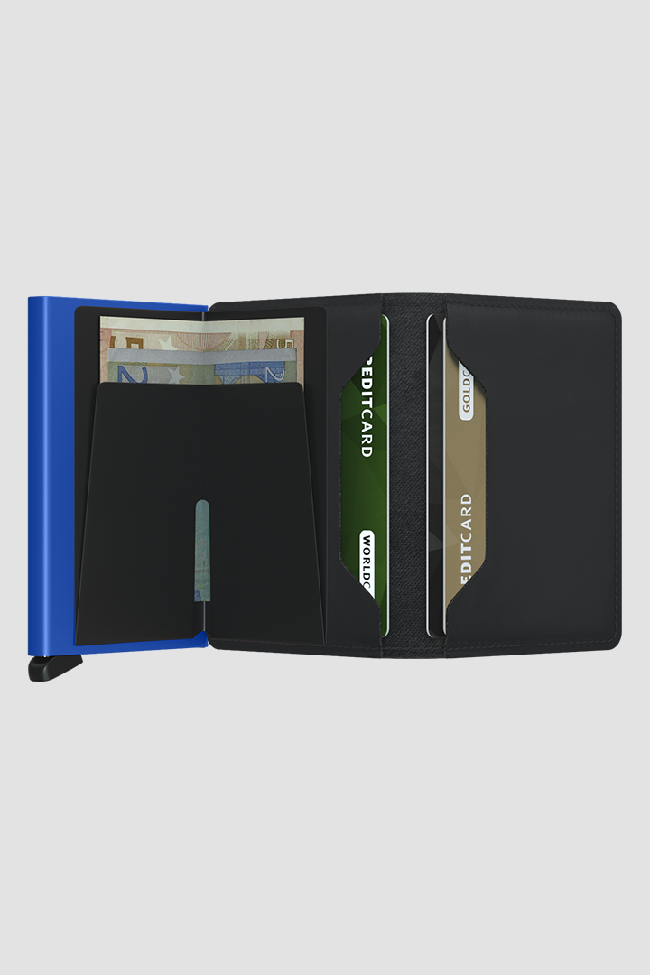 SLIMWALLET - MATTE BLACK & BLUE