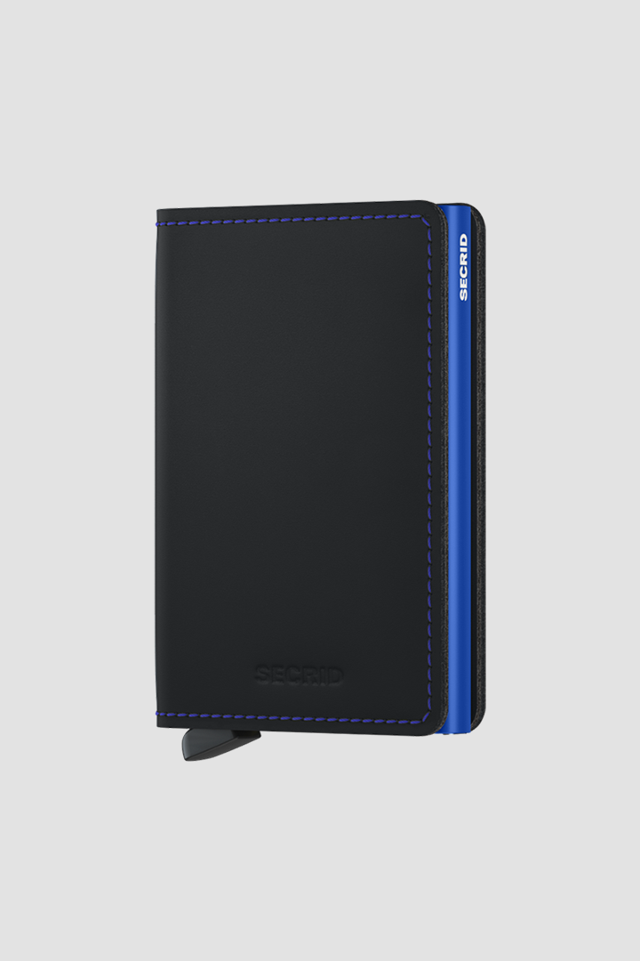 SLIMWALLET - MATTE BLACK & BLUE