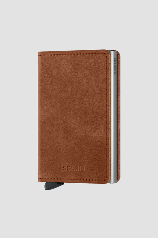 SLIMWALLET - VINTAGE COGNAC-SILVER