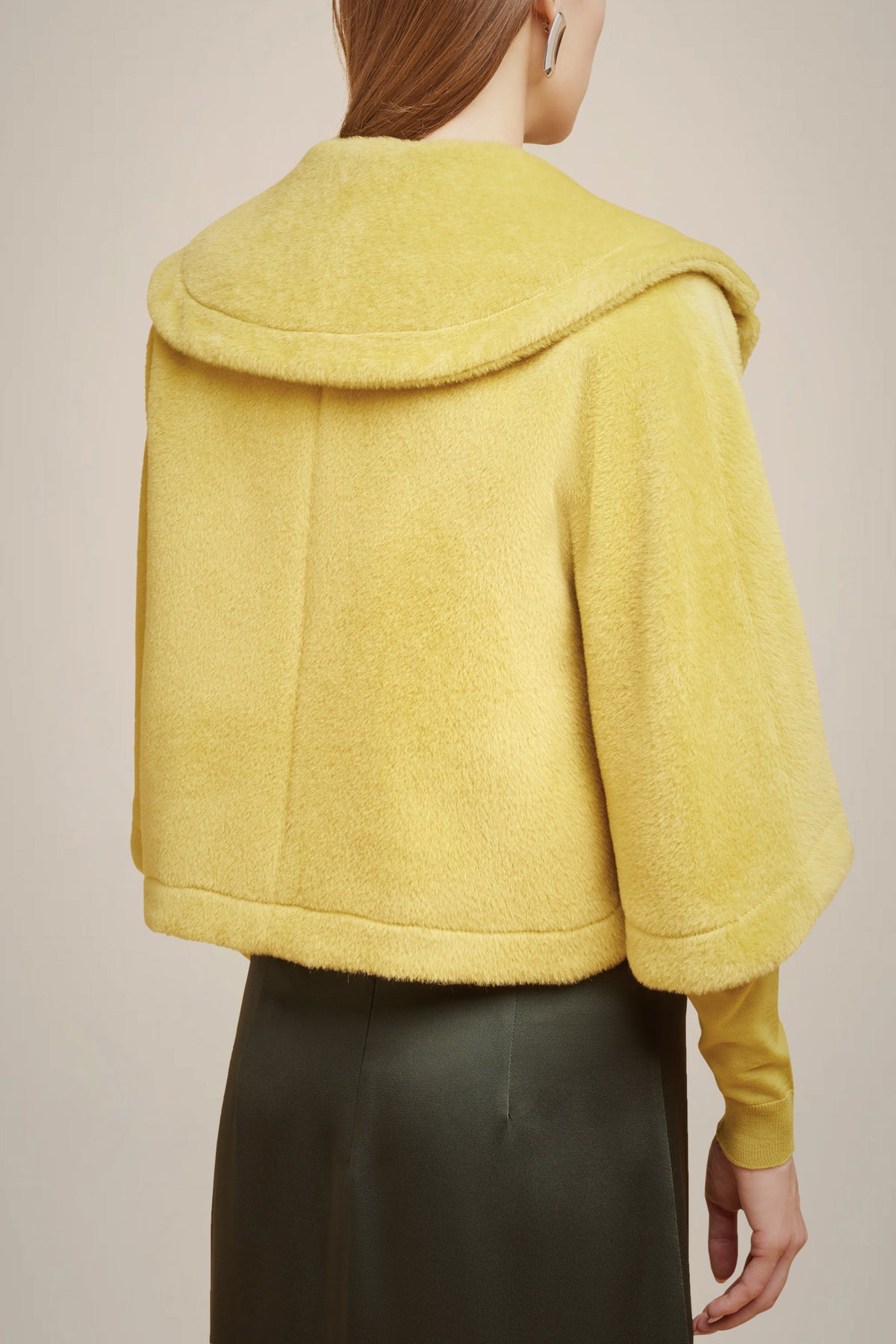 YELLOW ALPACA VIRGIN WOOL JACKET