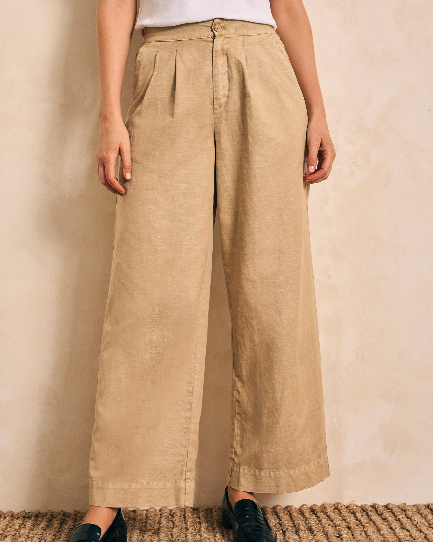 COTTON CANVAS TROUSER - SAFARI