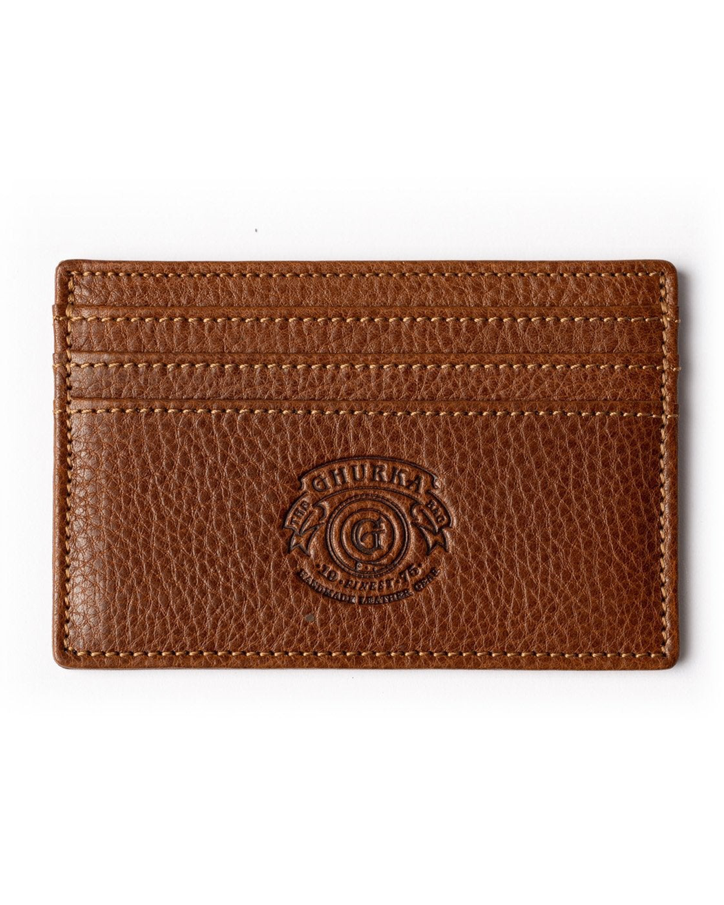 VINTAGE CHESTNUT LEATHER SLIM CREDIT CARD CASE