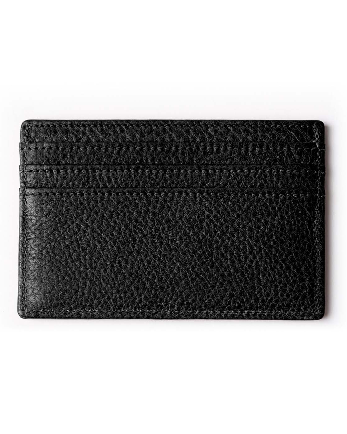 VINTAGE BLACK LEATHER SLIM CREDIT CARD CASE