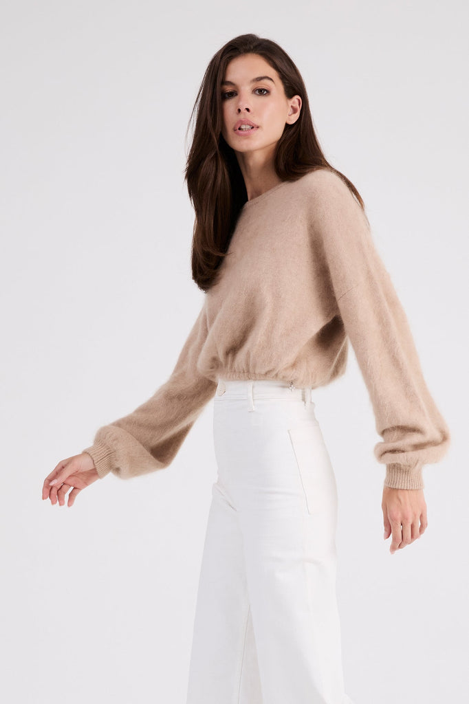 STEVIE CASHMERE SWEATER - LATTE