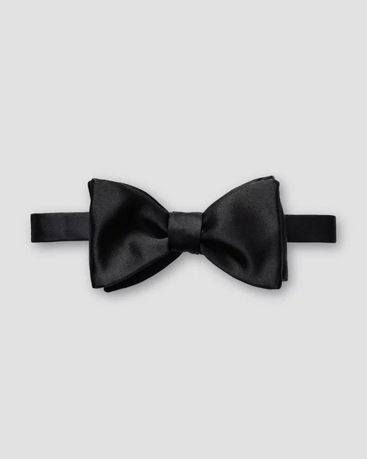 BLACK SILK BOW TIE