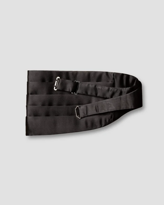 BLACK SILK CUMMERBUND