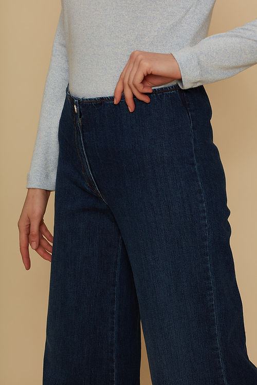 WIDE LEG DENIM PANTS