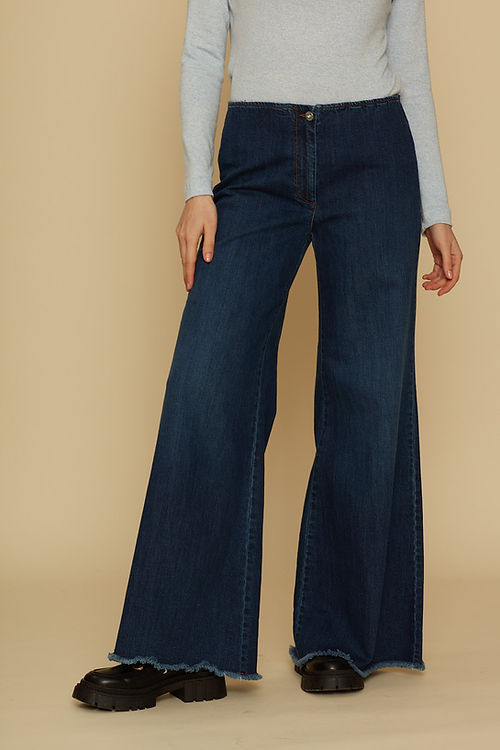 WIDE LEG DENIM PANTS