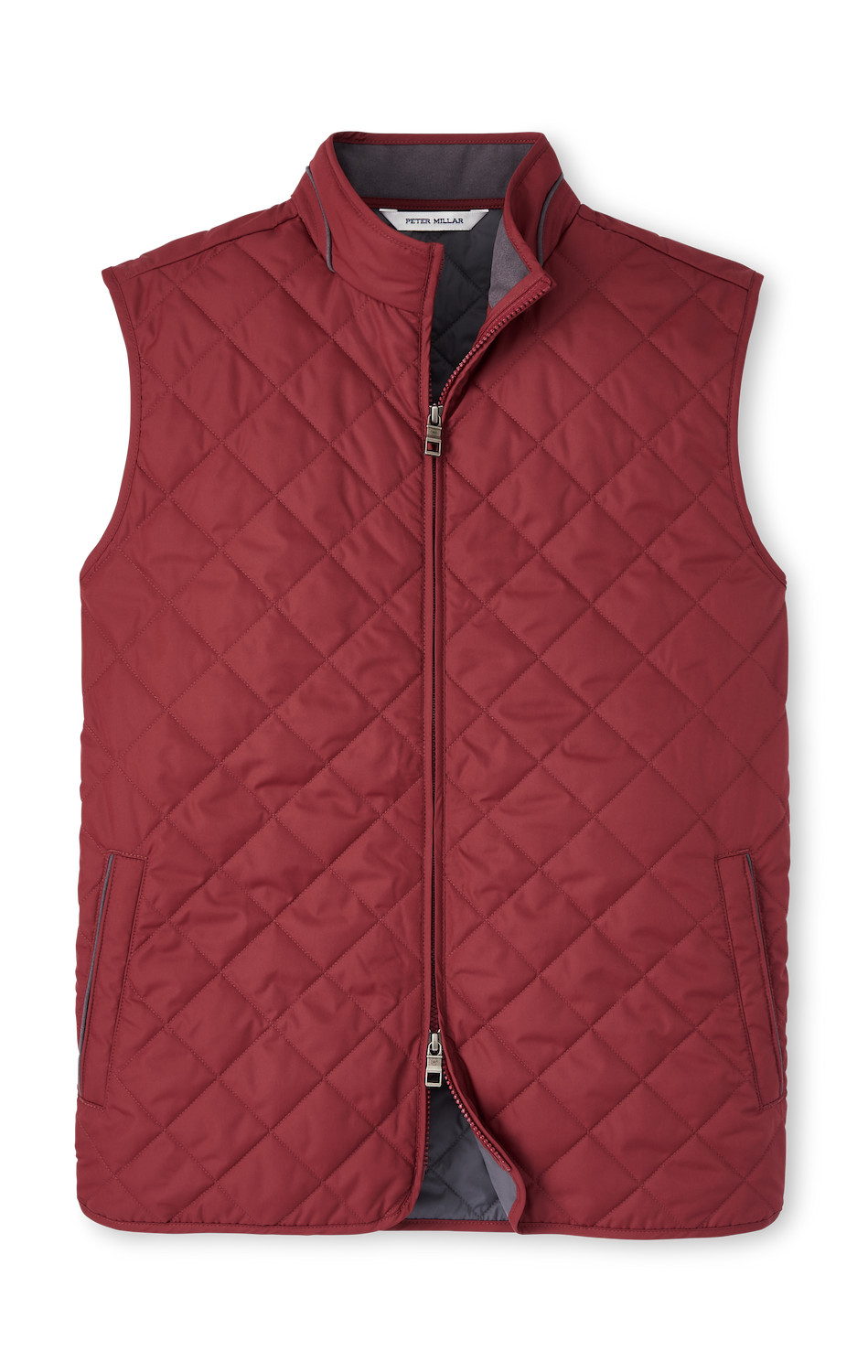 ESSEX QUILTED VEST - CELOSIA RED